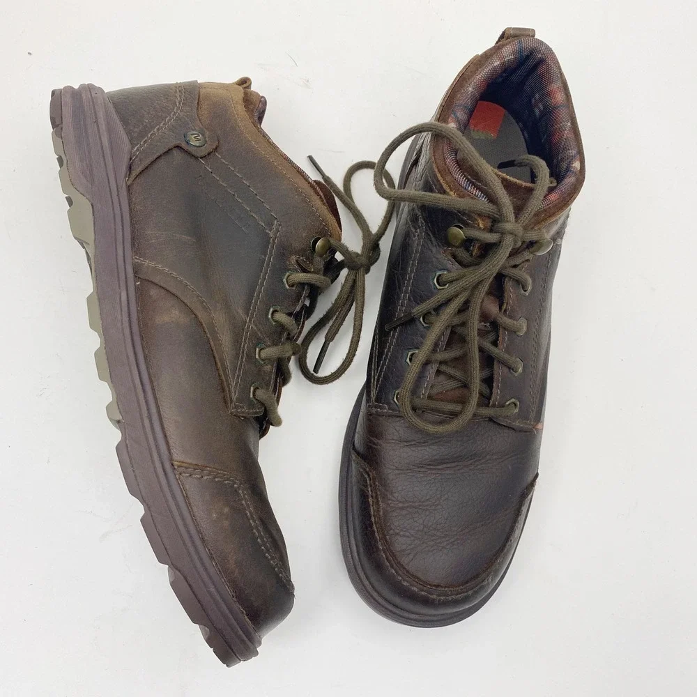 Merrell Brevard Shetland Leather Lace Up Chukka Boots Mens 10 Brown J49645